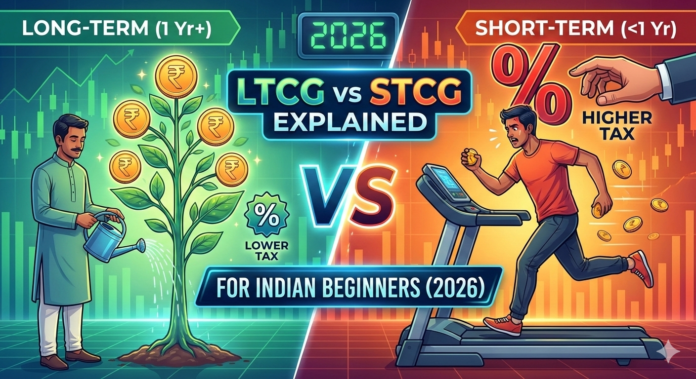 LTCG vs STCG Explained for Indian Beginners (2026)